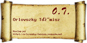 Orlovszky Témisz névjegykártya